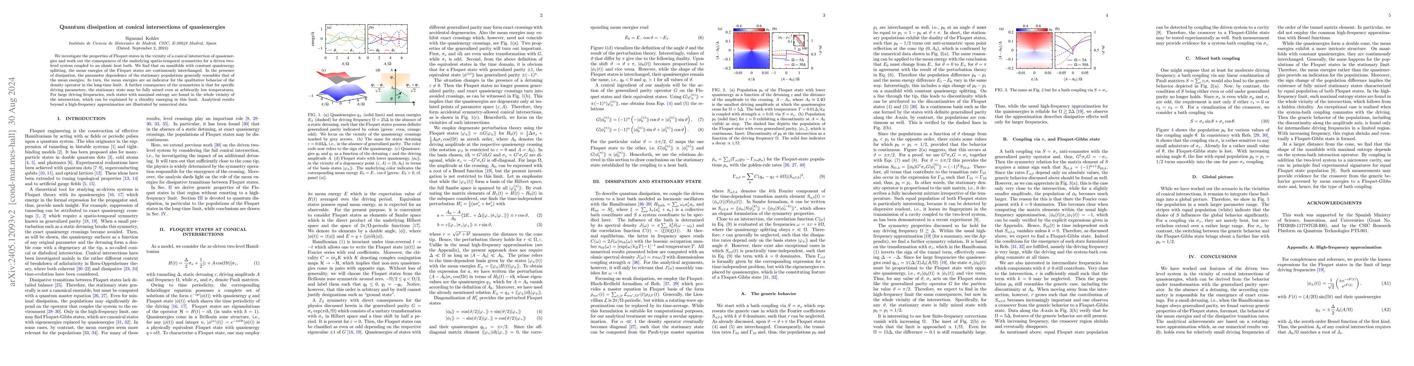 Thumbnail for Quantum Dissipation at Conical Intersections of Quasienergies