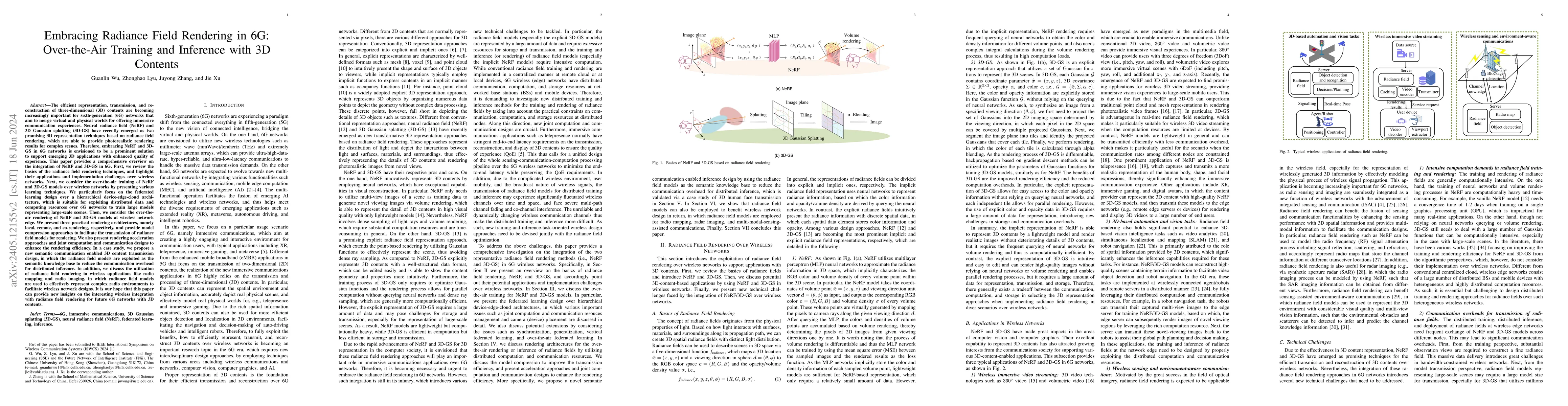 Thumbnail for Embracing Radiance Field Rendering in 6G: Over-the-Air Training and
  Inference with 3D Contents