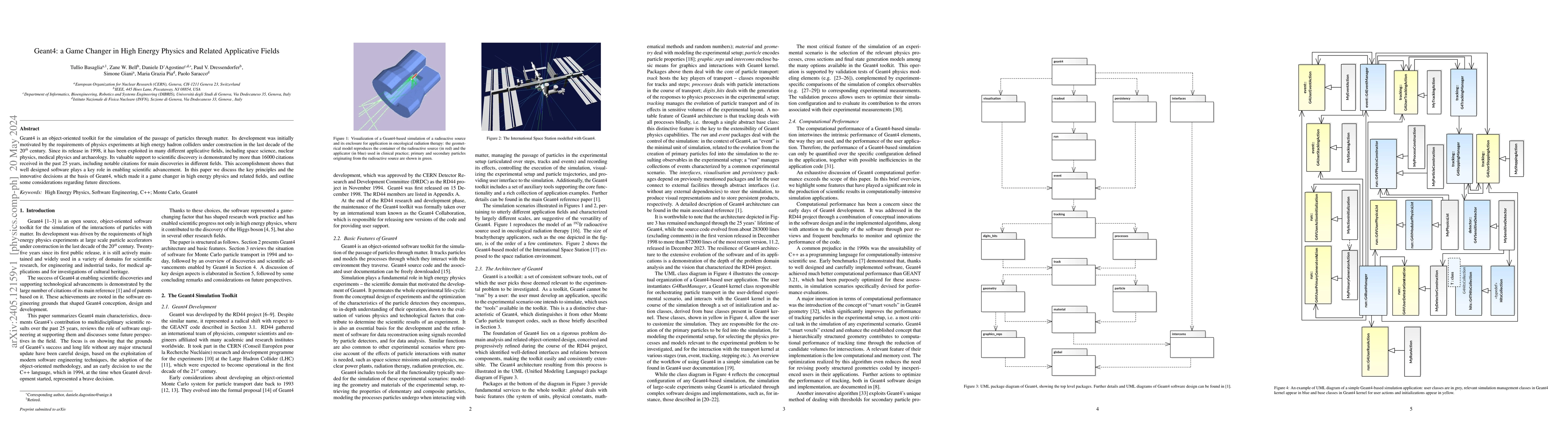Thumbnail for Geant4: a Game Changer in High Energy Physics and Related Applicative
  Fields