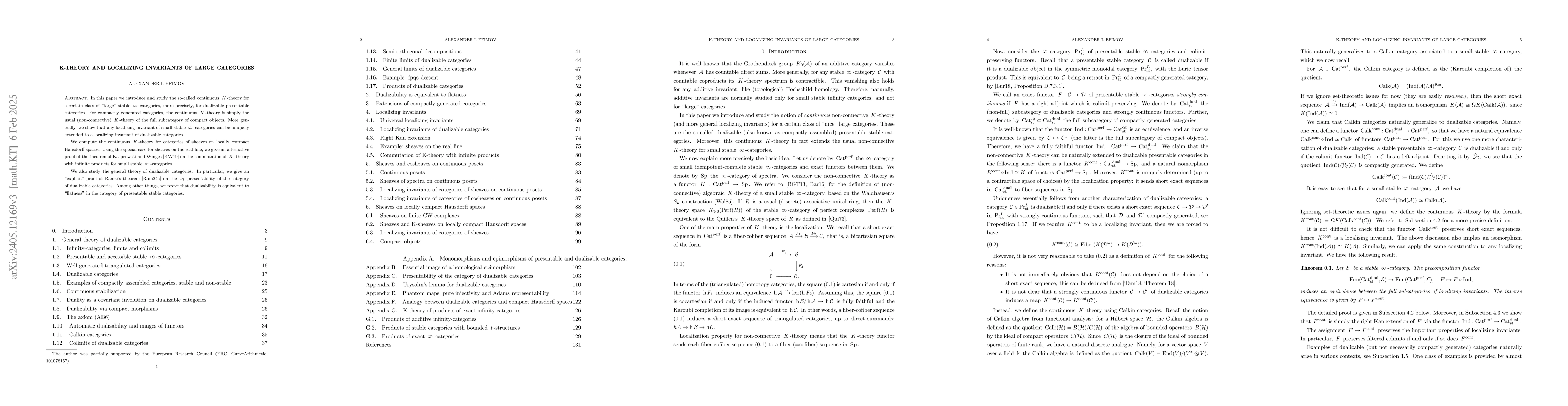 Thumbnail for K-theory and localizing invariants of large categories
