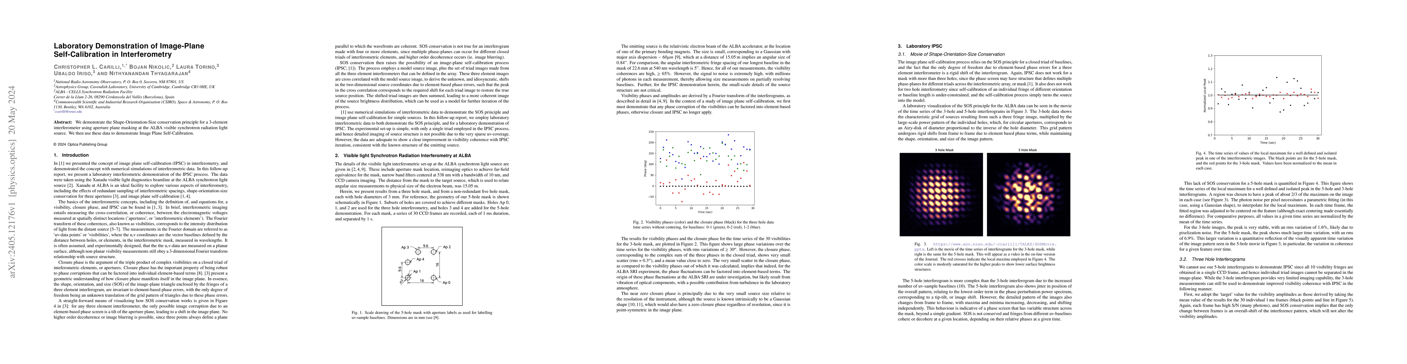 Thumbnail for Laboratory Demonstration of Image-Plane Self-Calibration in
  Interferometry