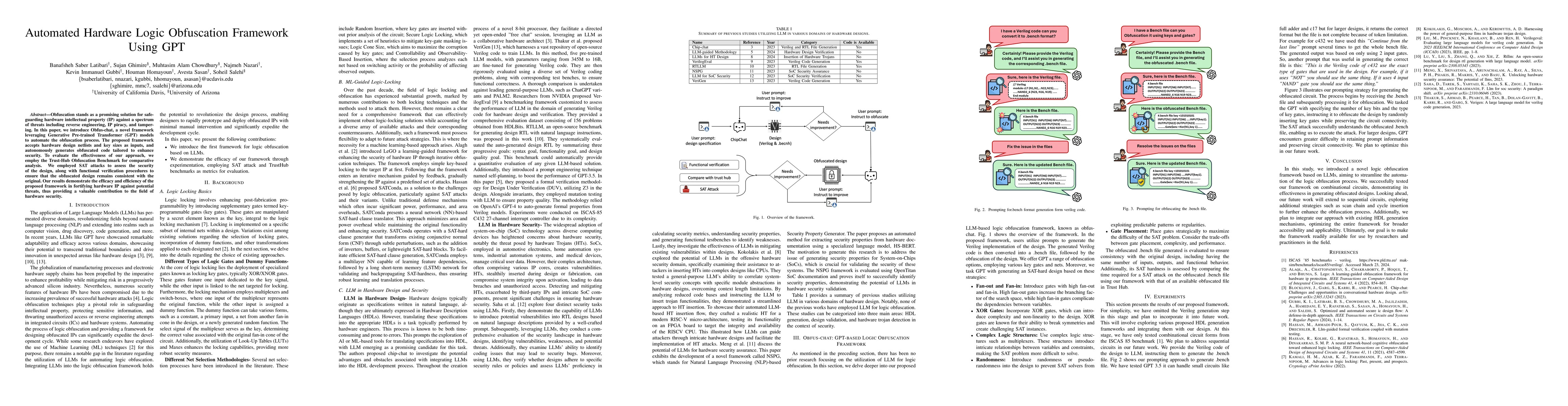 Thumbnail for Automated Hardware Logic Obfuscation Framework Using GPT