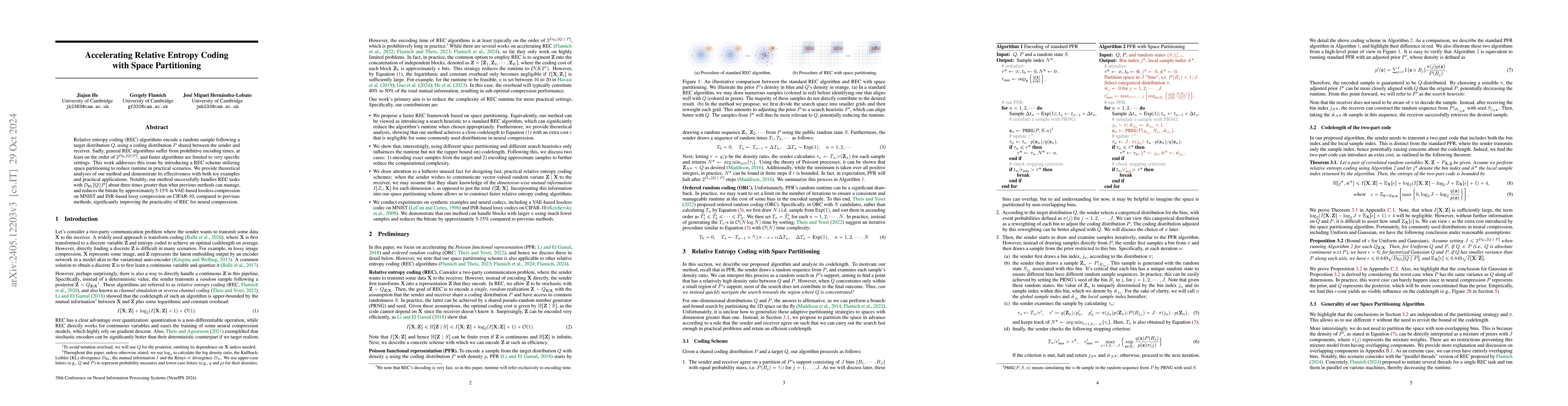 Thumbnail for Accelerating Relative Entropy Coding with Space Partitioning