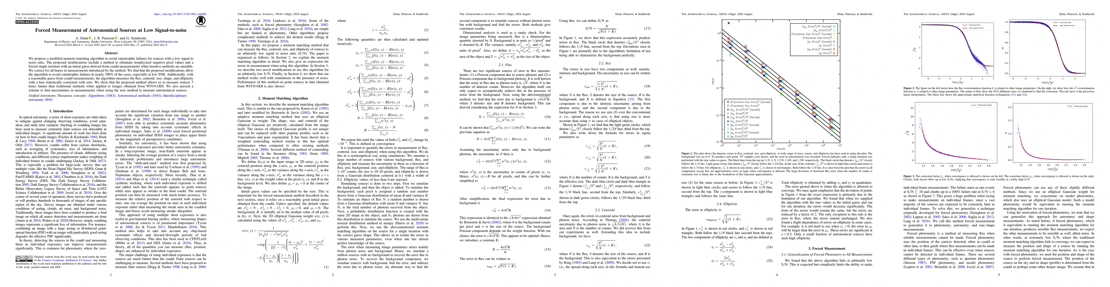 Thumbnail for Forced Measurement of Astronomical Sources at Low Signal to Noise