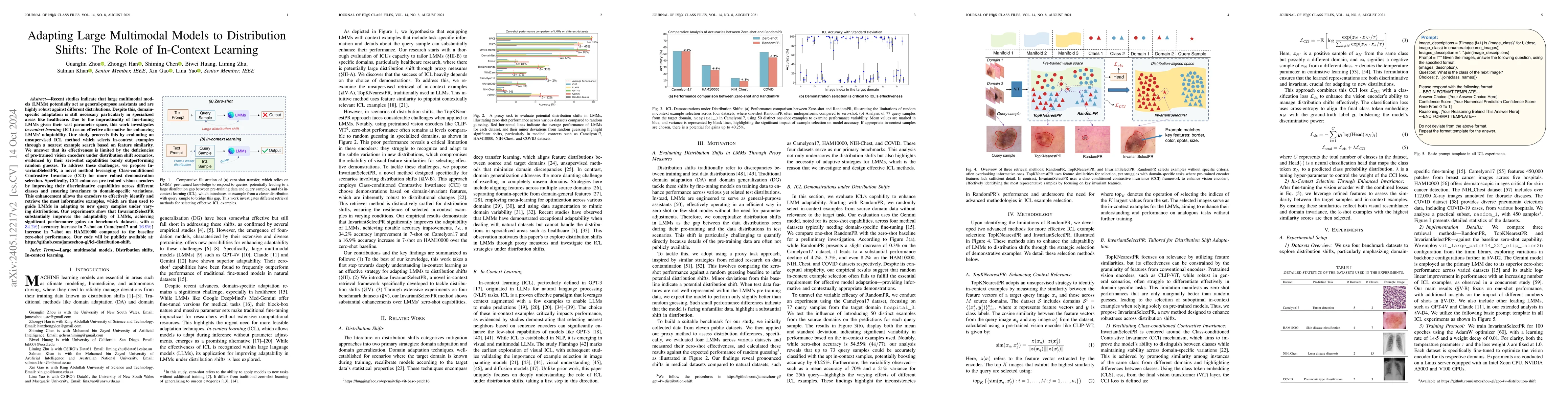 Thumbnail for Adapting Large Multimodal Models to Distribution Shifts: The Role of
  In-Context Learning