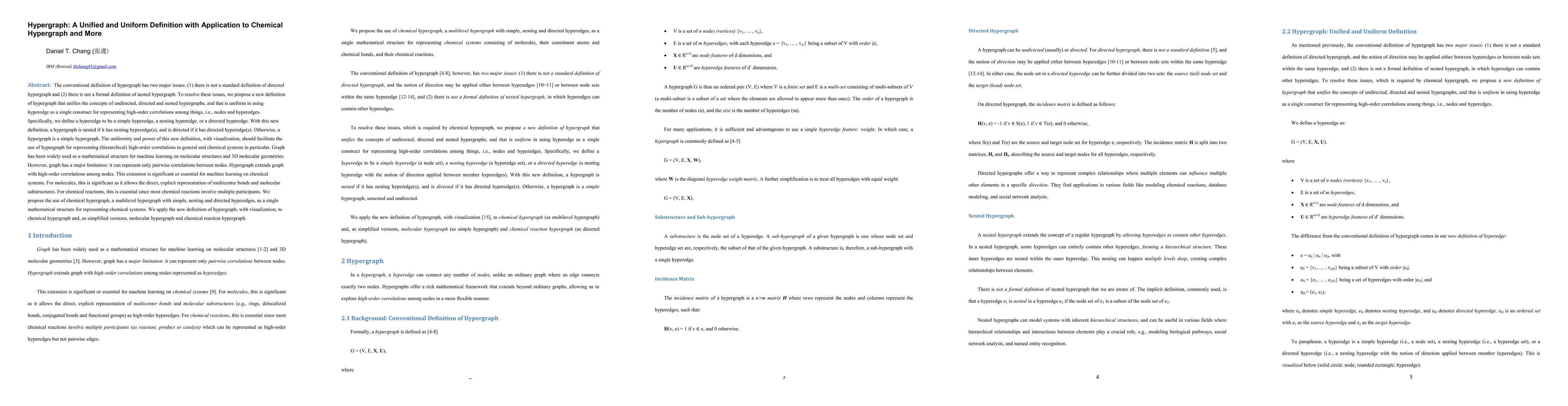 Thumbnail for Hypergraph: A Unified and Uniform Definition with Application to
  Chemical Hypergraph