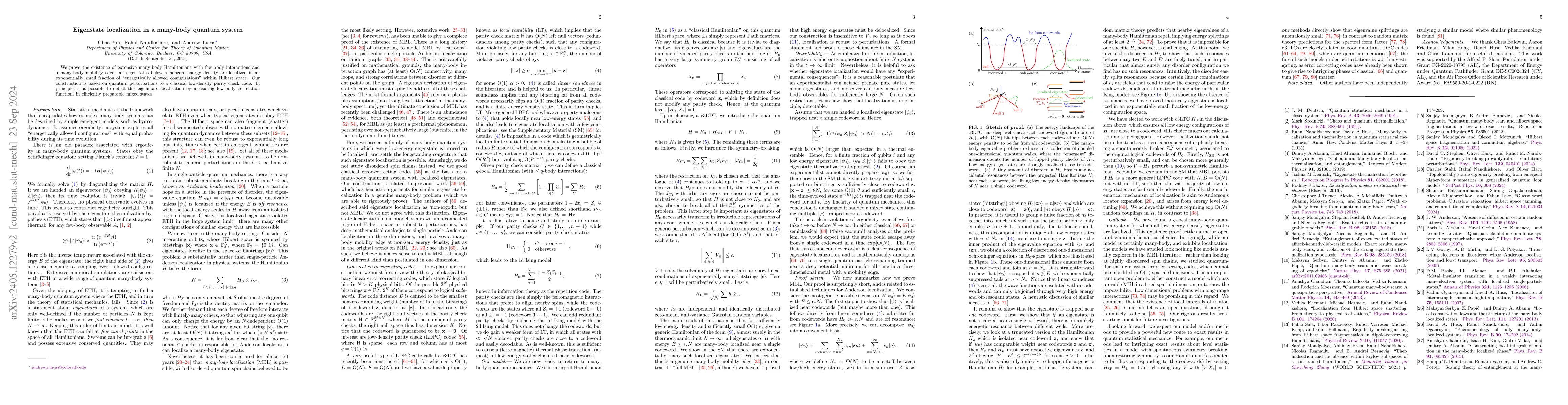 Thumbnail for Eigenstate localization in a many-body quantum system
