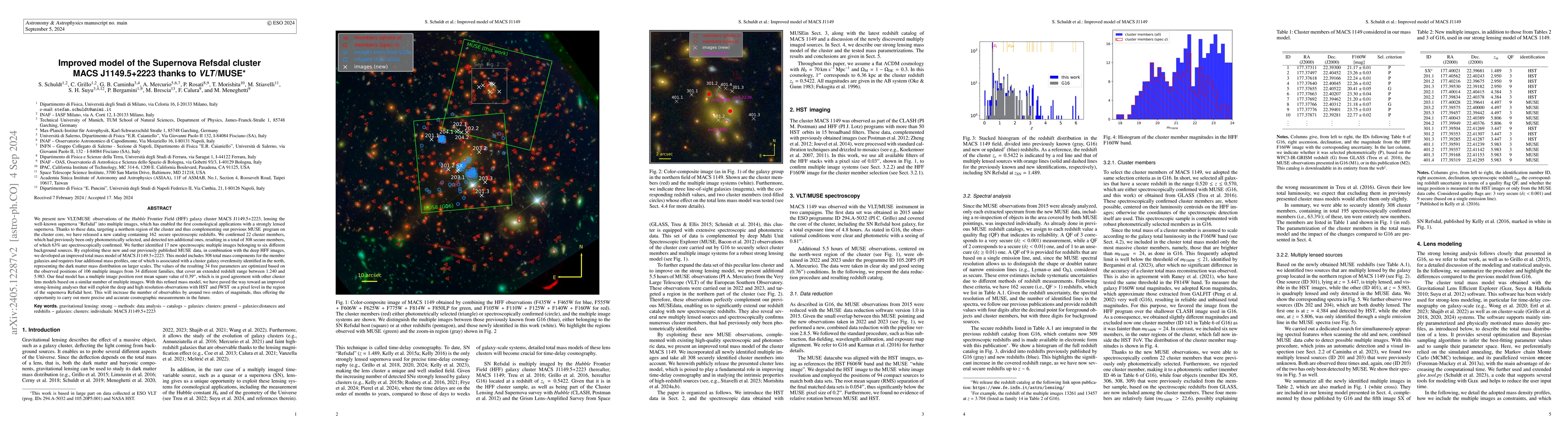 Thumbnail for Improved model of the Supernova Refsdal cluster MACS J1149.5+2223 thanks
  to VLT/MUSE
