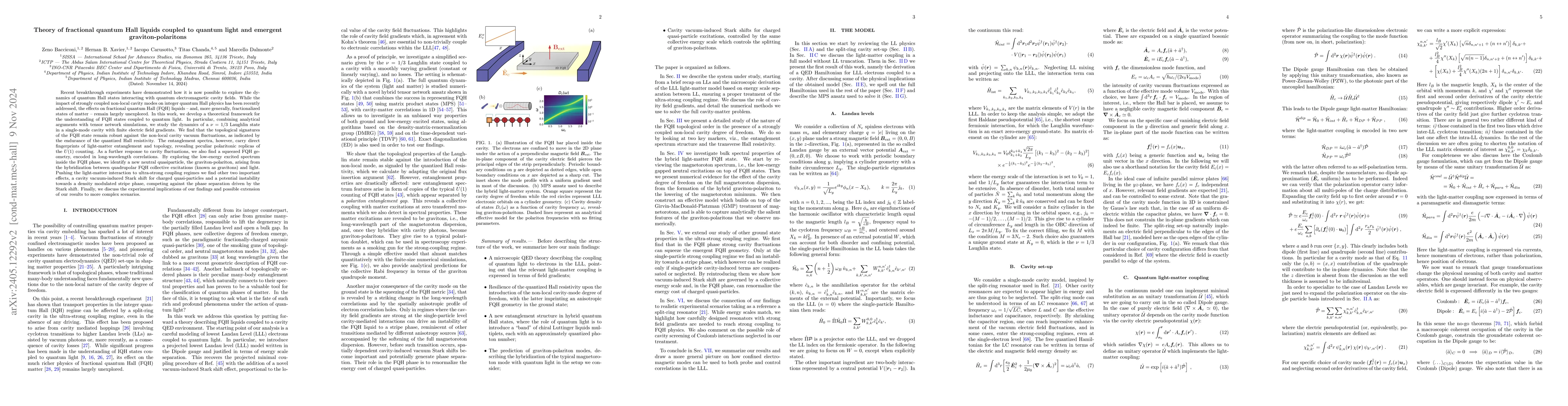 Thumbnail for Theory of fractional quantum Hall liquids coupled to quantum light and
  emergent graviton-polaritons