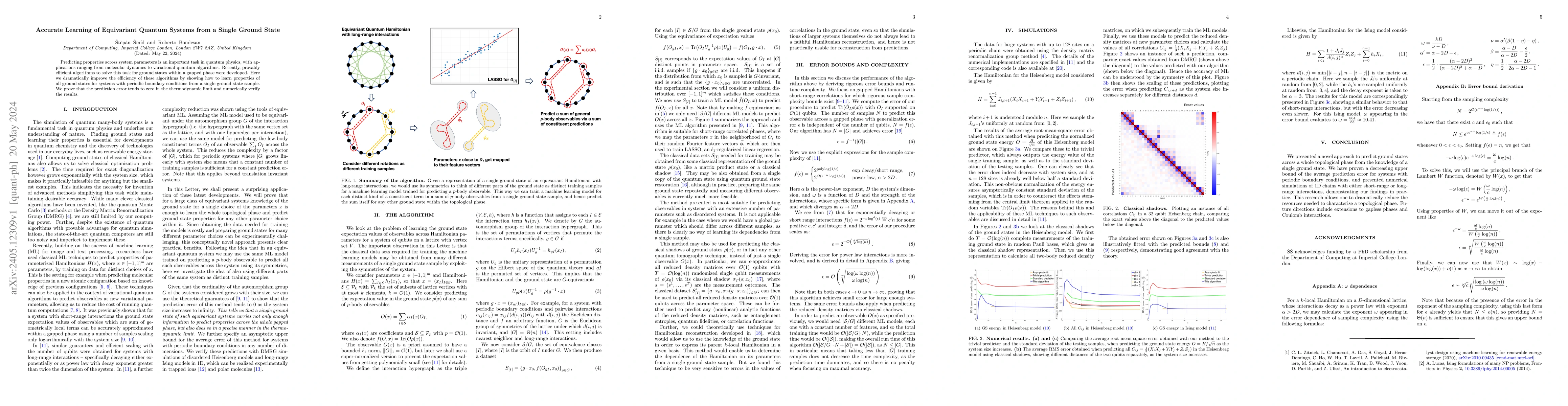 Thumbnail for Accurate Learning of Equivariant Quantum Systems from a Single Ground
  State