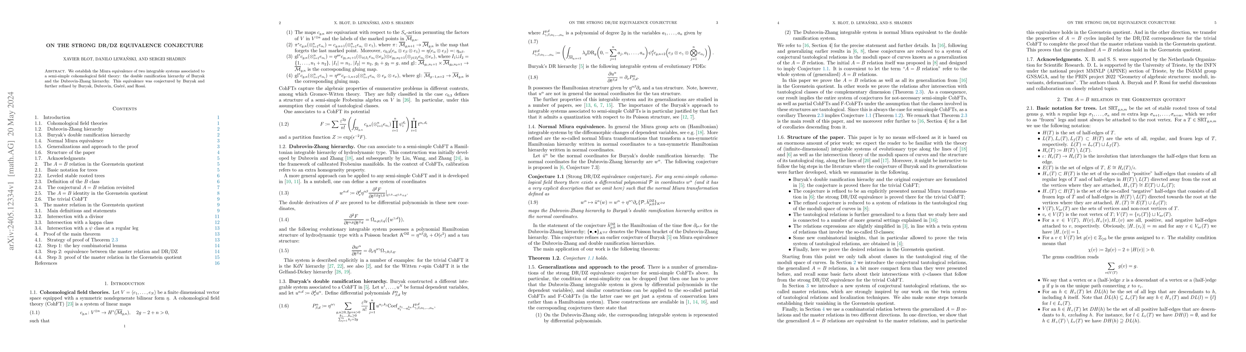 Thumbnail for On the strong DR/DZ conjecture