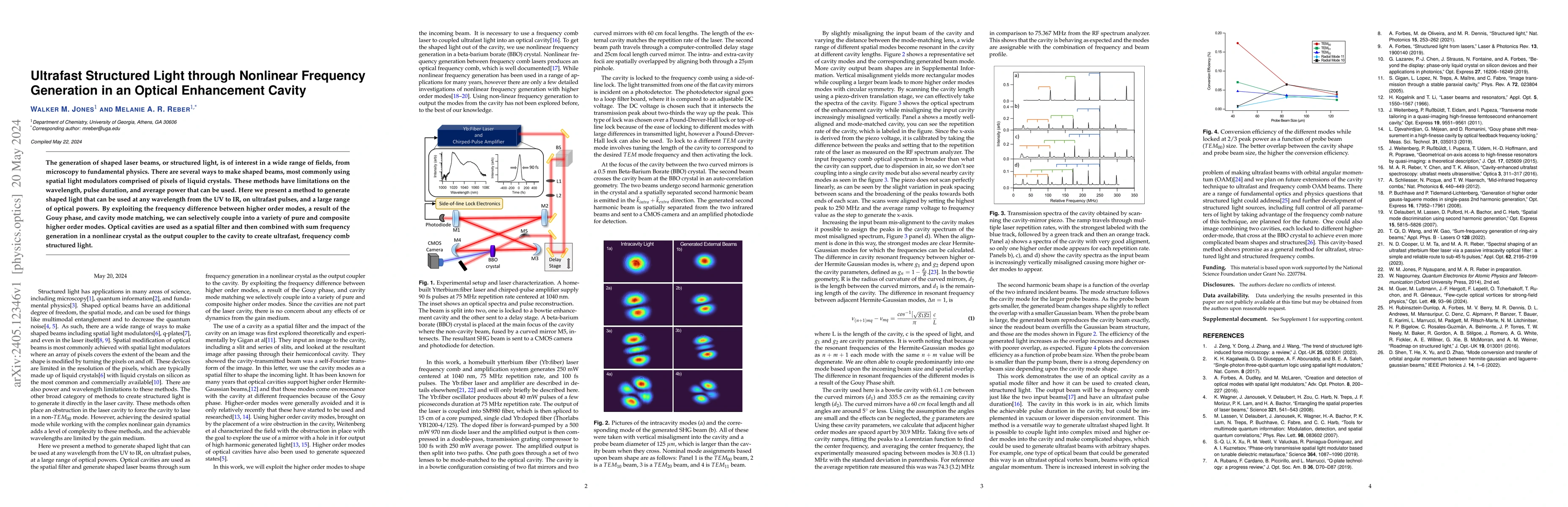 Thumbnail for Ultrafast Structured Light through Nonlinear Frequency Generation in an
  Optical Enhancement Cavity