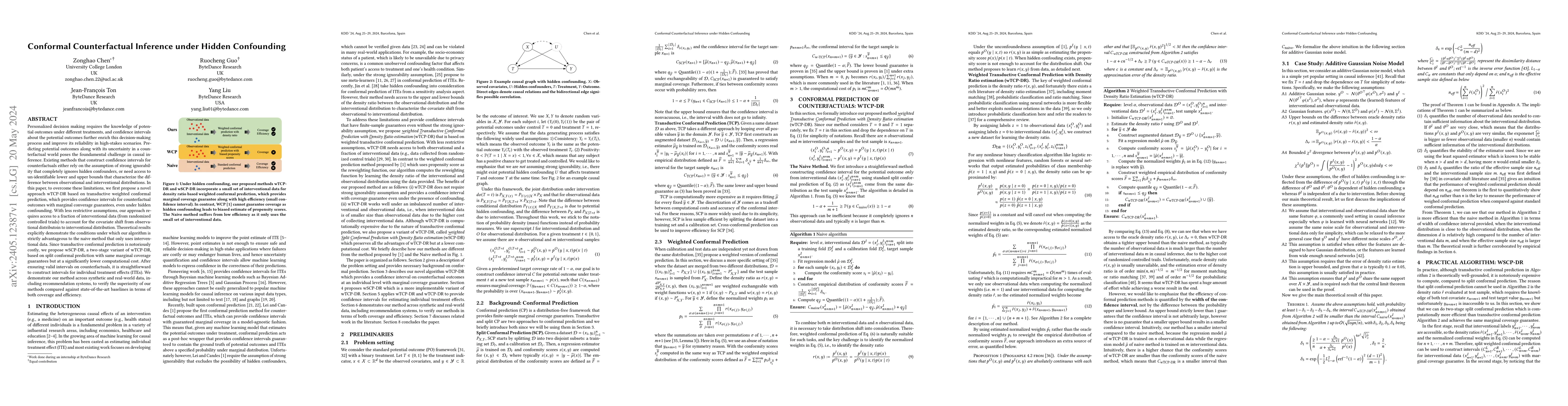 Thumbnail for Conformal Counterfactual Inference under Hidden Confounding