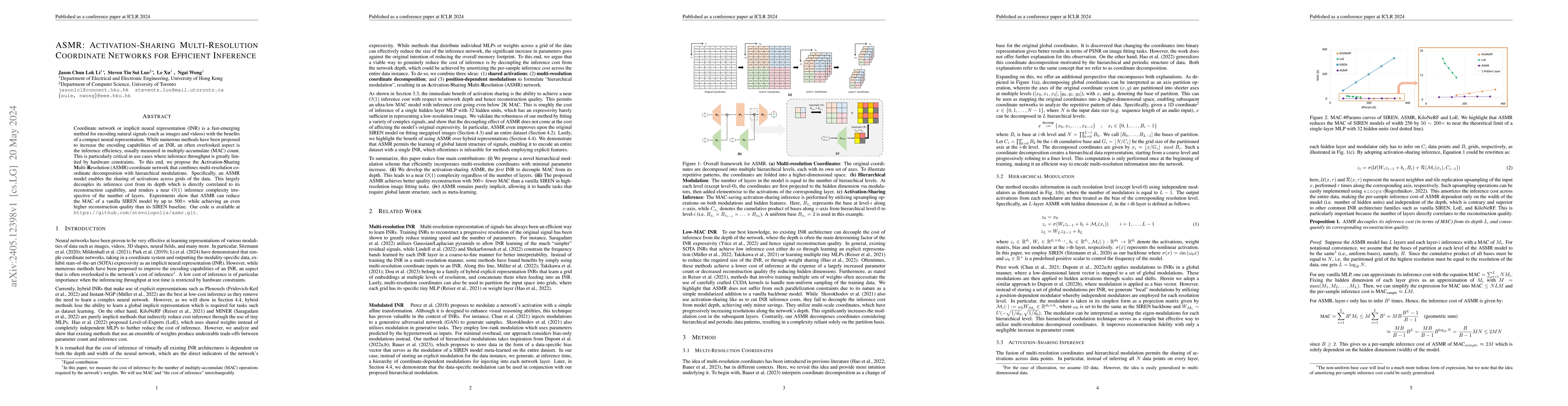 Thumbnail for ASMR: Activation-sharing Multi-resolution Coordinate Networks For
  Efficient Inference