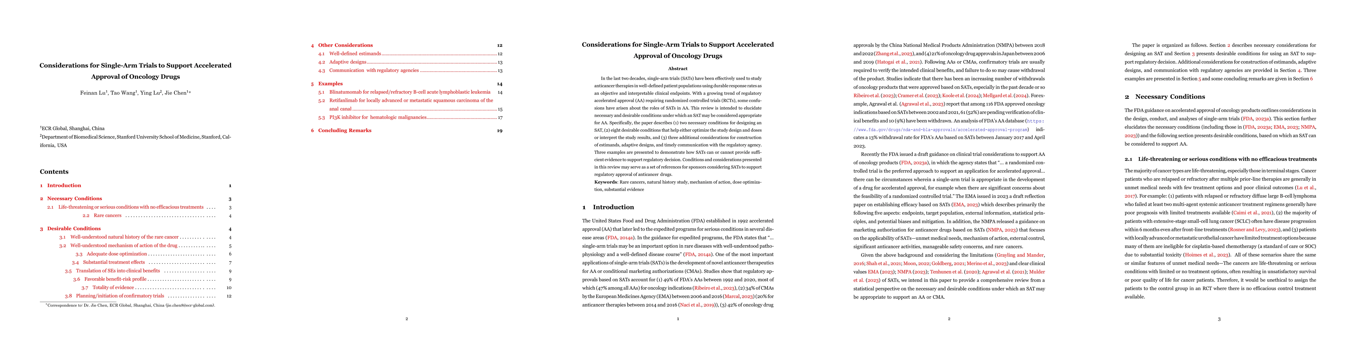 Thumbnail for Considerations for Single-Arm Trials to Support Accelerated Approval of
  Oncology Drugs