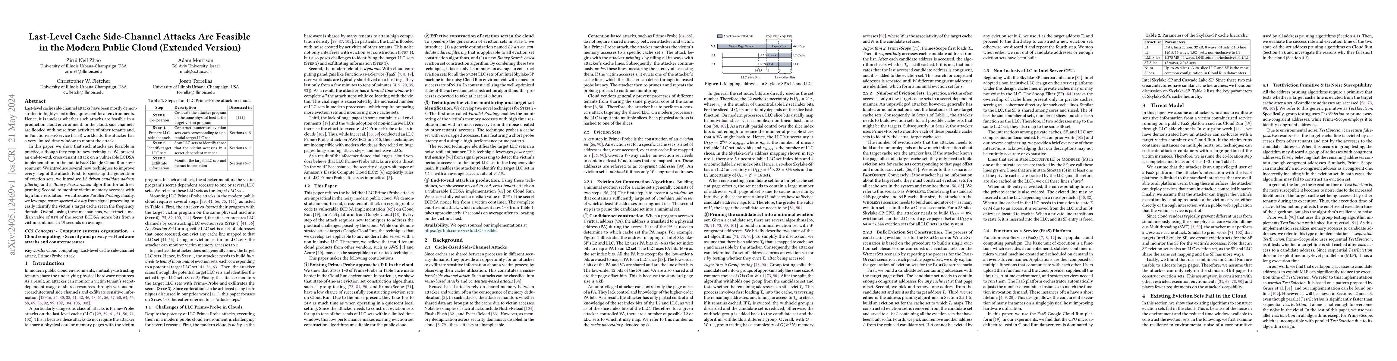 Thumbnail for Last-Level Cache Side-Channel Attacks Are Feasible in the Modern Public
  Cloud (Extended Version)