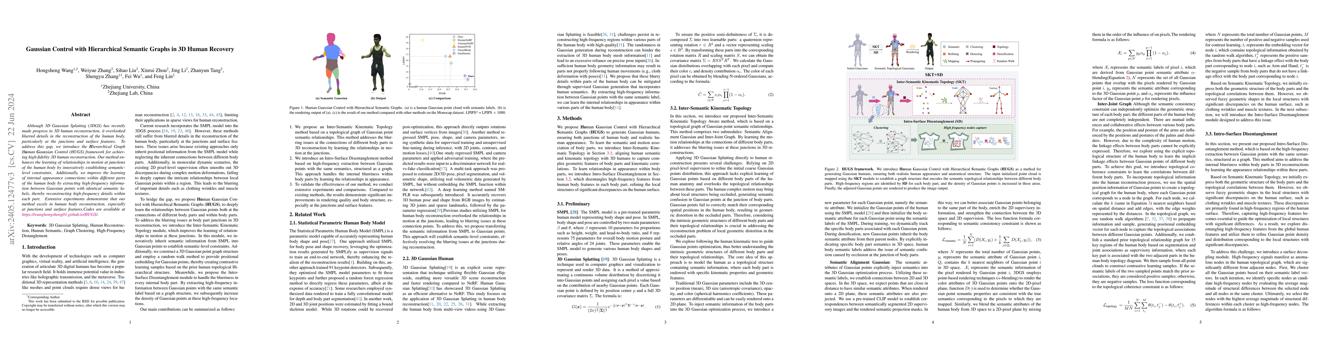 Thumbnail for Gaussian Control with Hierarchical Semantic Graphs in 3D Human Recovery