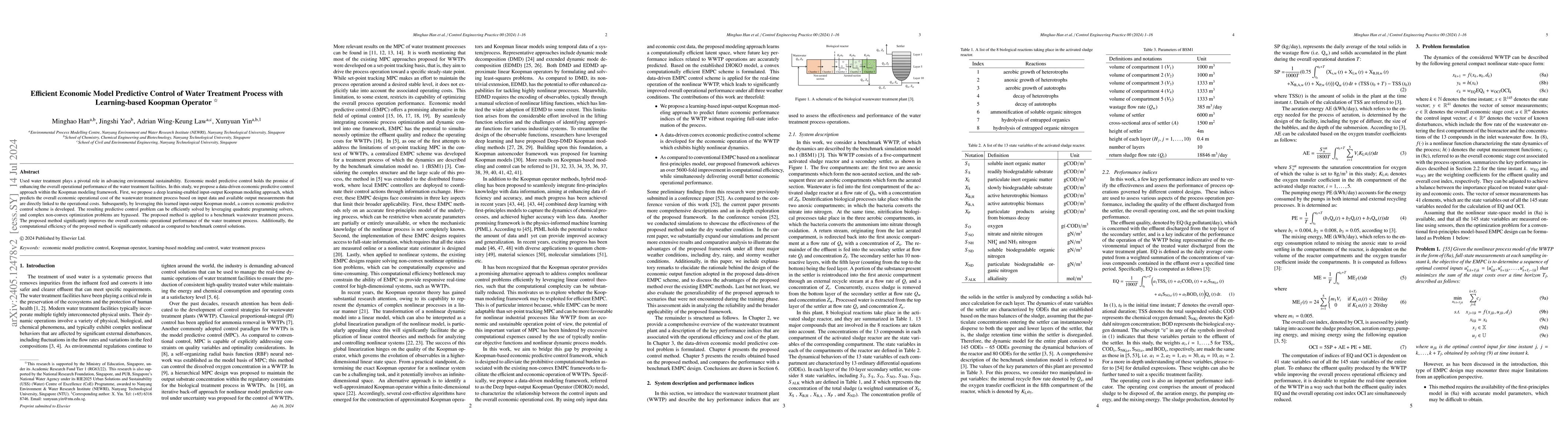 Thumbnail for Efficient Economic Model Predictive Control of Water Treatment Process
  with Learning-based Koopman Operator