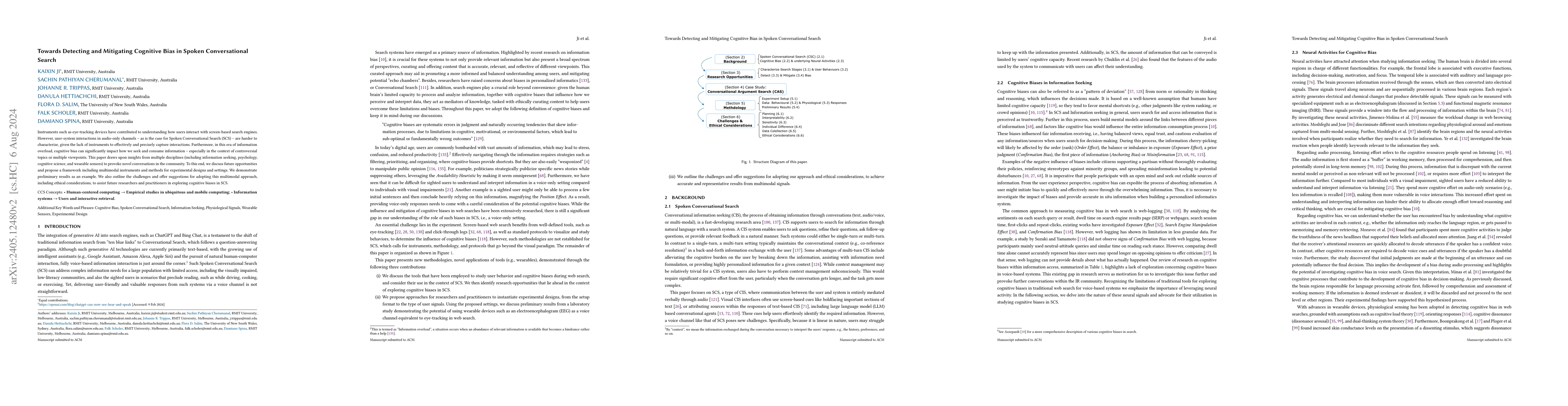 Thumbnail for Towards Detecting and Mitigating Cognitive Bias in Spoken Conversational
  Search