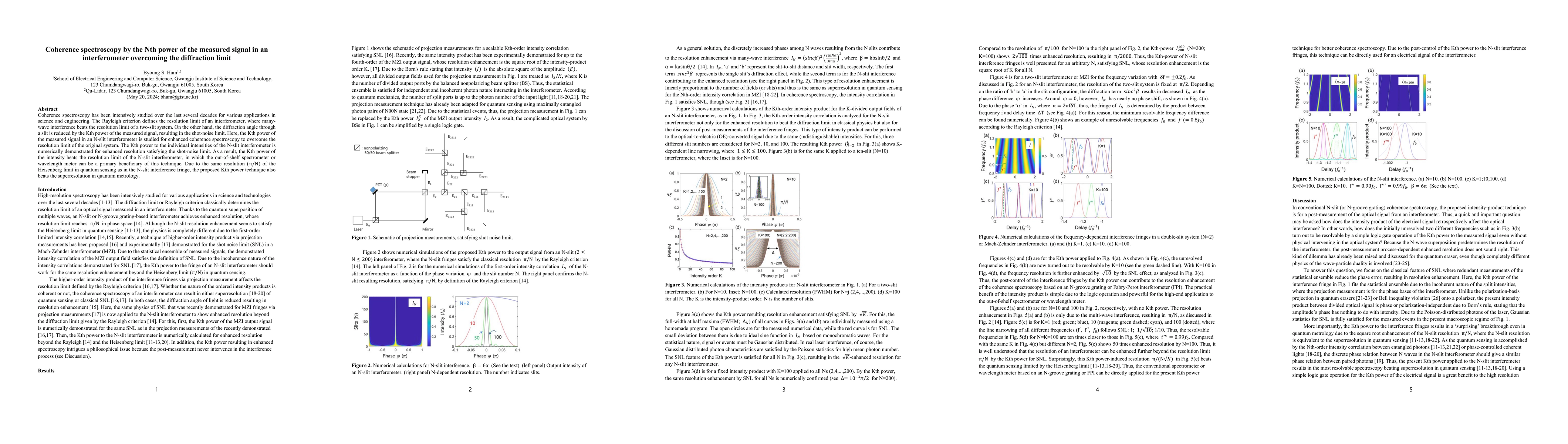 Thumbnail for Coherence spectroscopy by the Nth power of the measured signal in an
  interferometer overcoming the diffraction limit