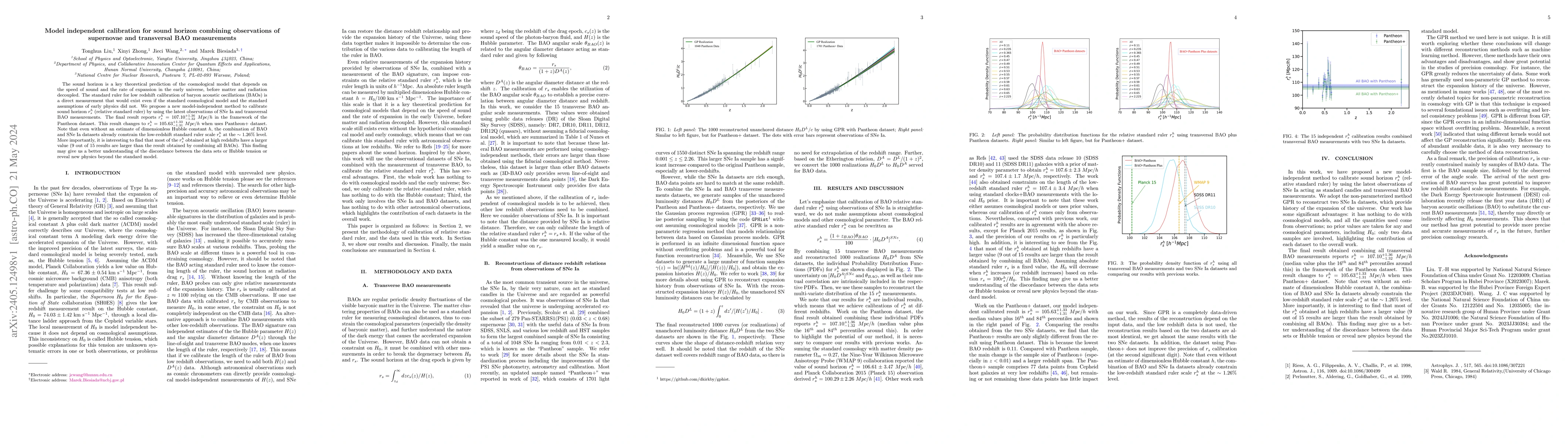 Thumbnail for Model independent calibration for sound horizon combining observations
  of supernovae and transversal BAO measurements