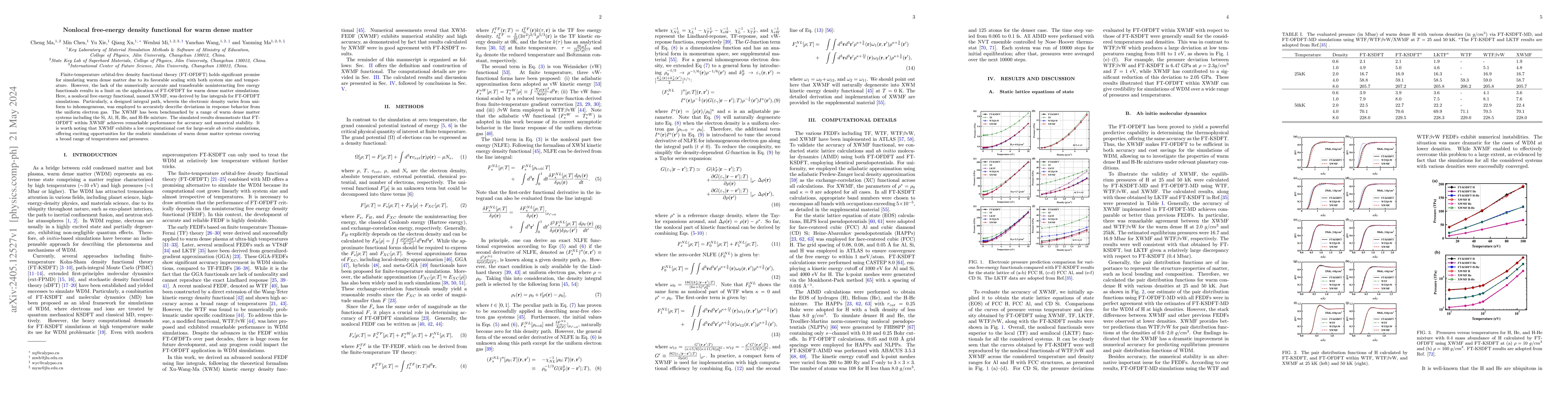 Thumbnail for Nonlocal free-energy density functional for warm dense matter
