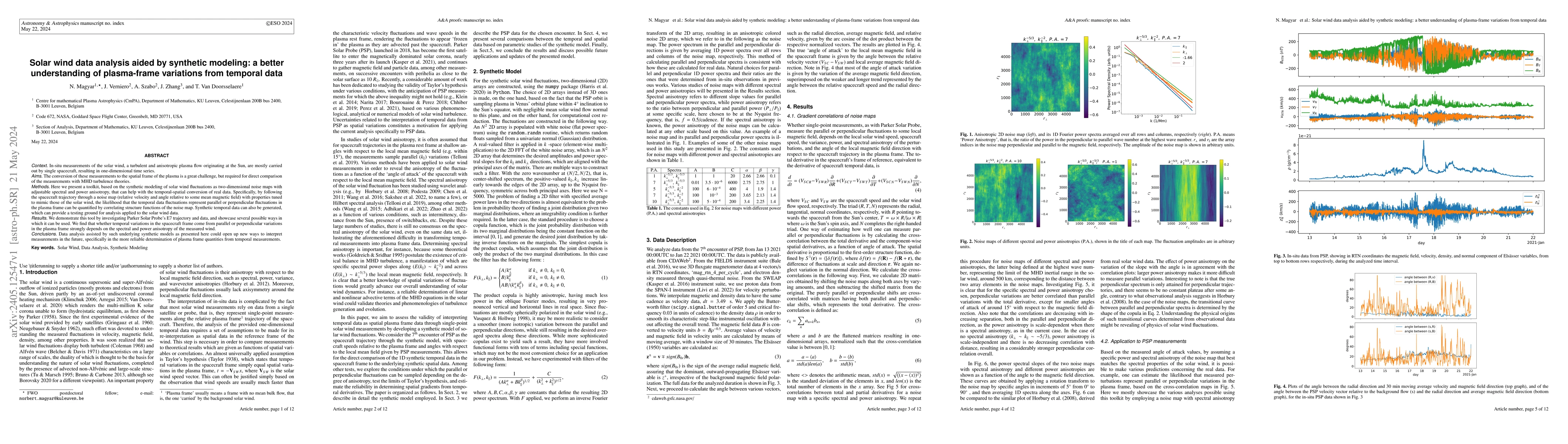 Thumbnail for Solar wind data analysis aided by synthetic modeling: a better
  understanding of plasma-frame variations from temporal data