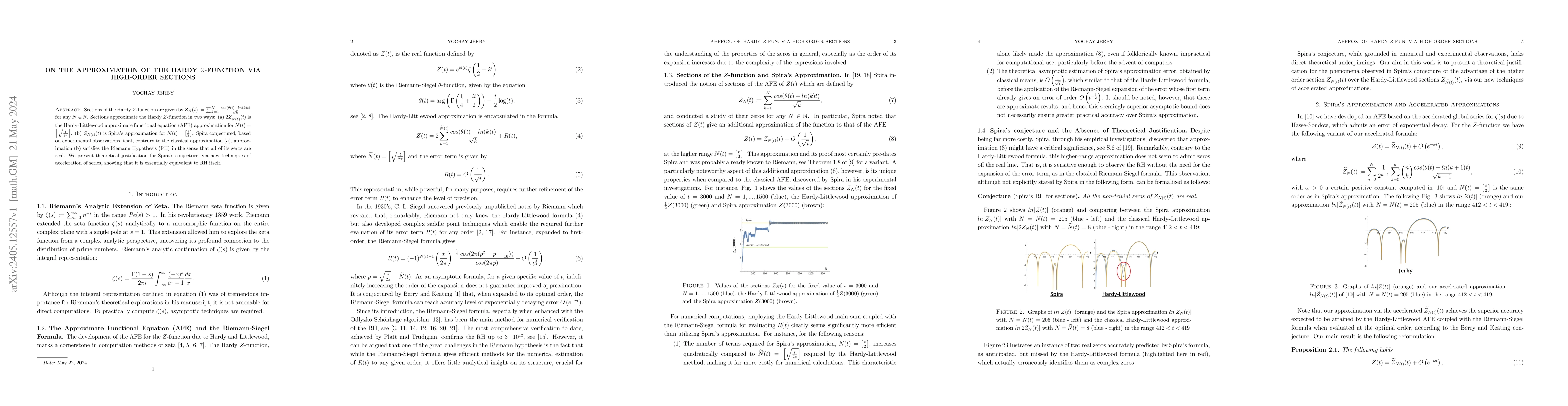 Thumbnail for On the approximation of the Hardy $Z$-function via high-order sections