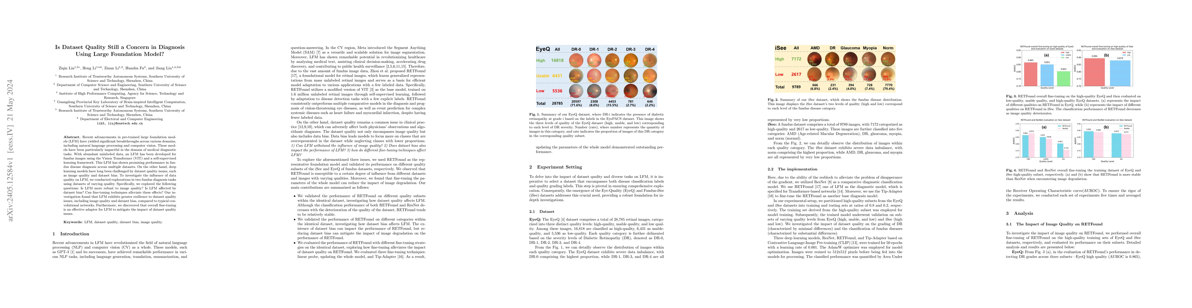 Thumbnail for Is Dataset Quality Still a Concern in Diagnosis Using Large Foundation
  Model?