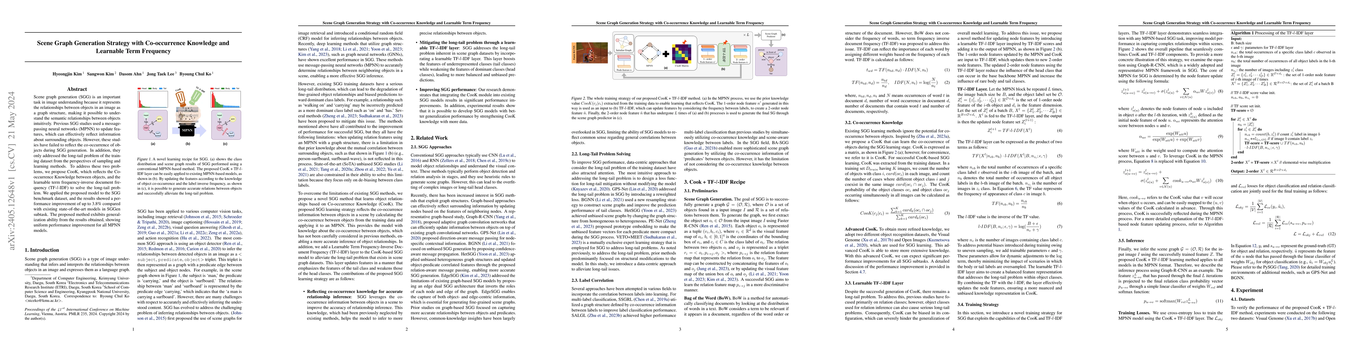 Thumbnail for Scene Graph Generation Strategy with Co-occurrence Knowledge and
  Learnable Term Frequency