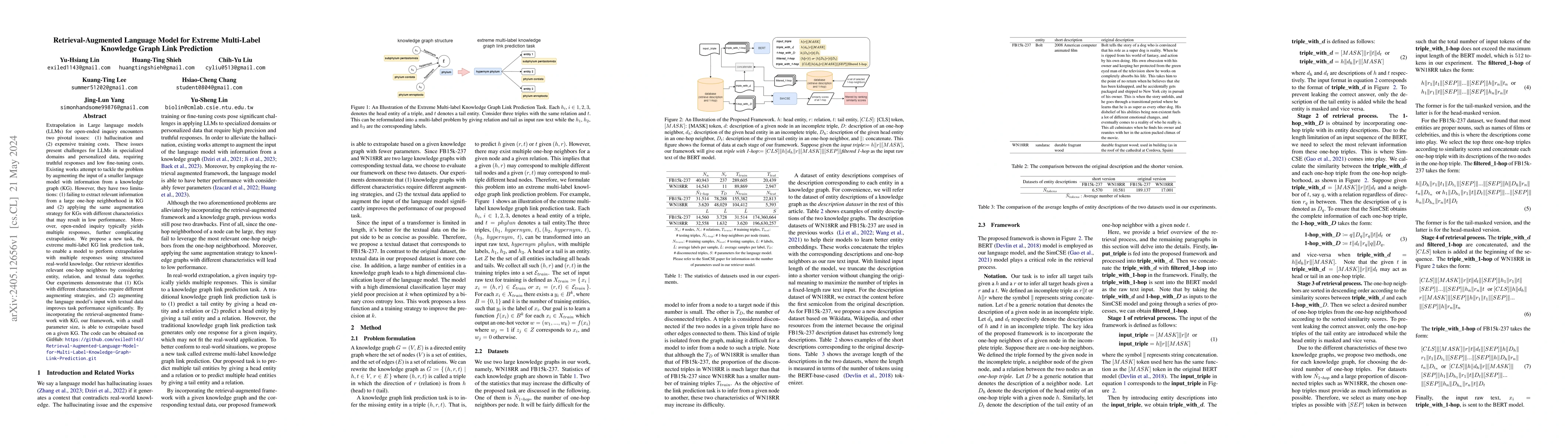 Thumbnail for Retrieval-Augmented Language Model for Extreme Multi-Label Knowledge
  Graph Link Prediction