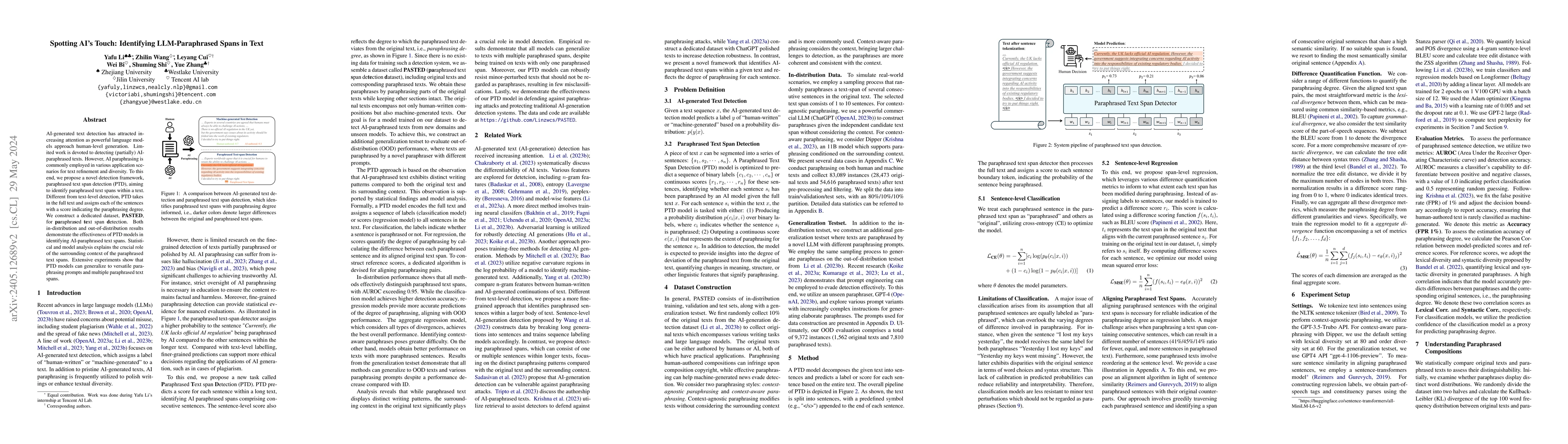 Thumbnail for Spotting AI's Touch: Identifying LLM-Paraphrased Spans in Text
