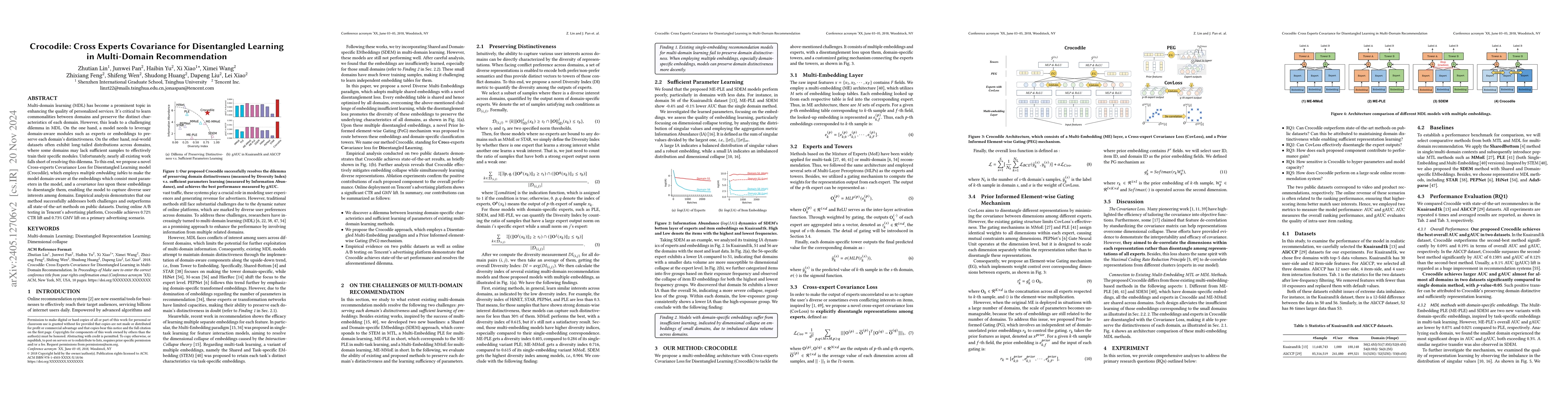Thumbnail for Disentangled Representation with Cross Experts Covariance Loss for
  Multi-Domain Recommendation