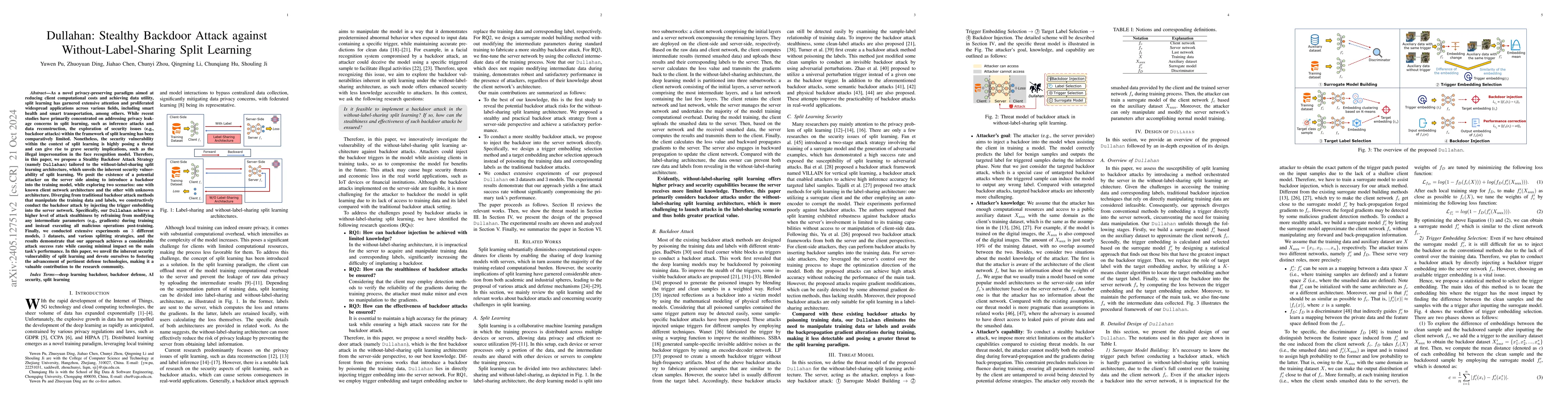 Thumbnail for A Stealthy Backdoor Attack for Without-Label-Sharing Split Learning