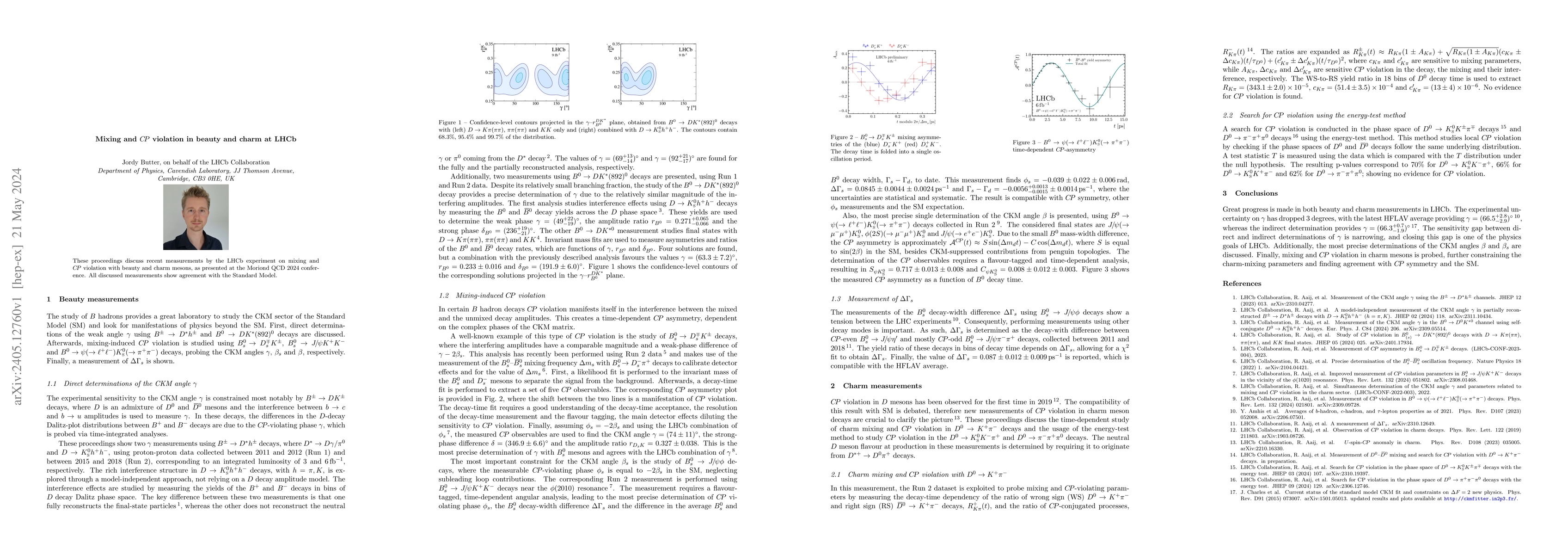 Thumbnail for Mixing and $C\!P$ violation in beauty and charm at LHCb