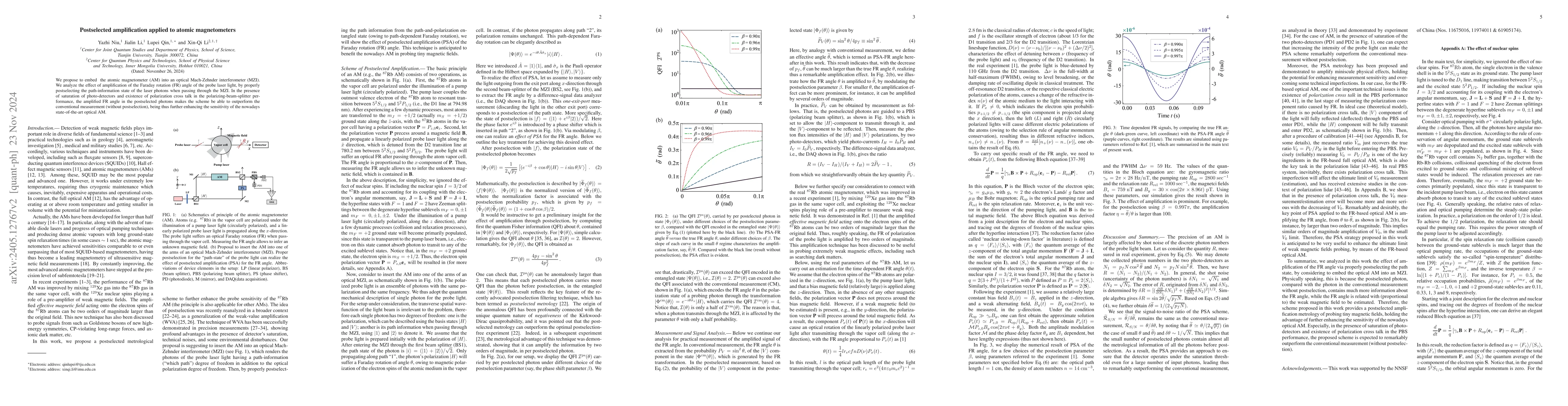 Thumbnail for Postselected amplification applied to atomic magnetometers