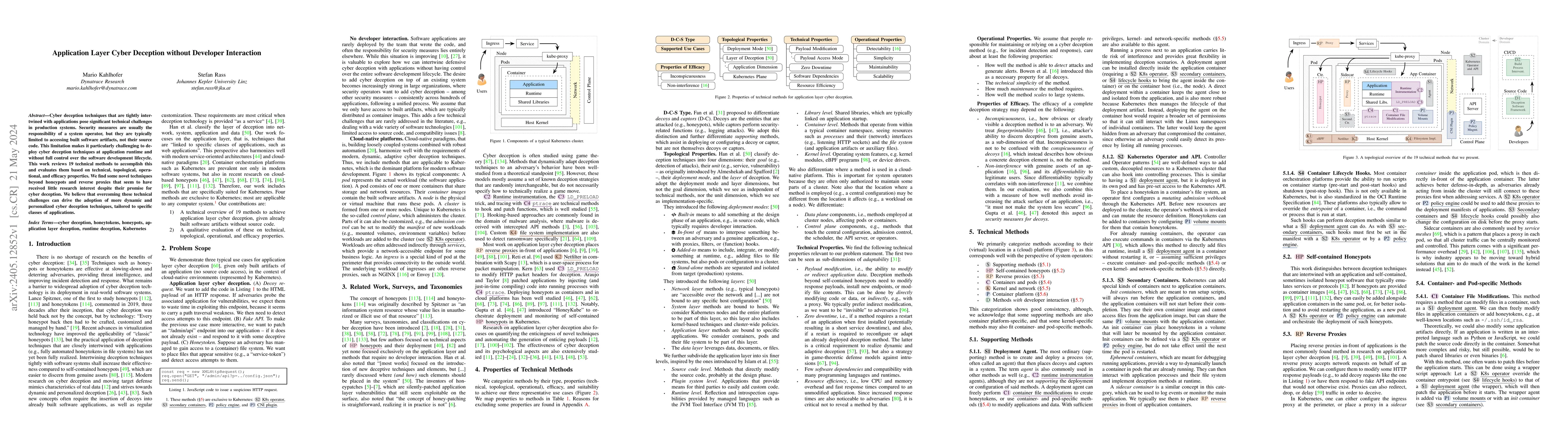 Thumbnail for Application Layer Cyber Deception without Developer Interaction