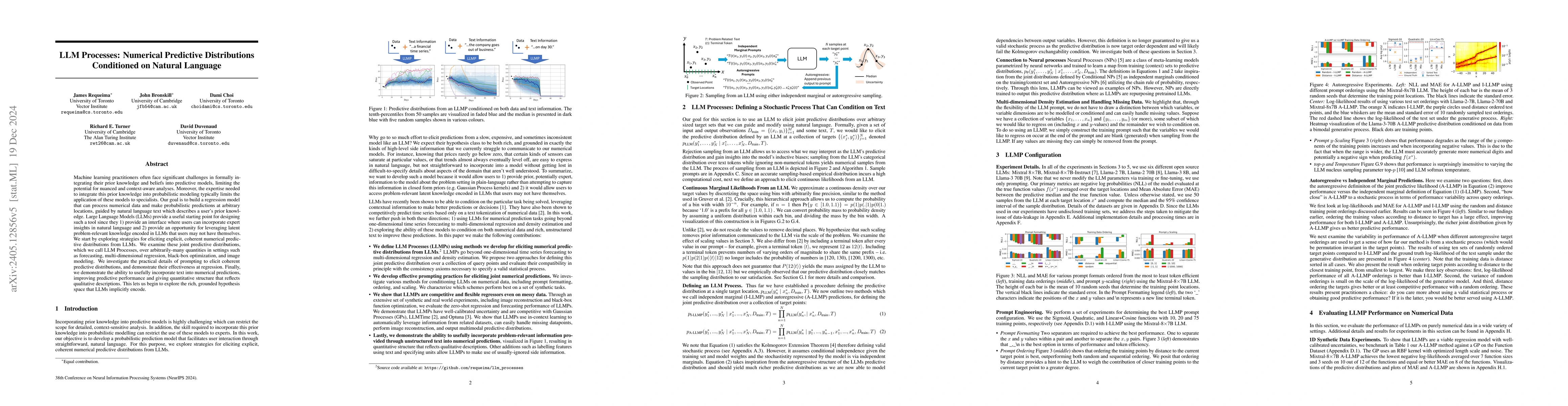 Thumbnail for LLM Processes: Numerical Predictive Distributions Conditioned on Natural
  Language