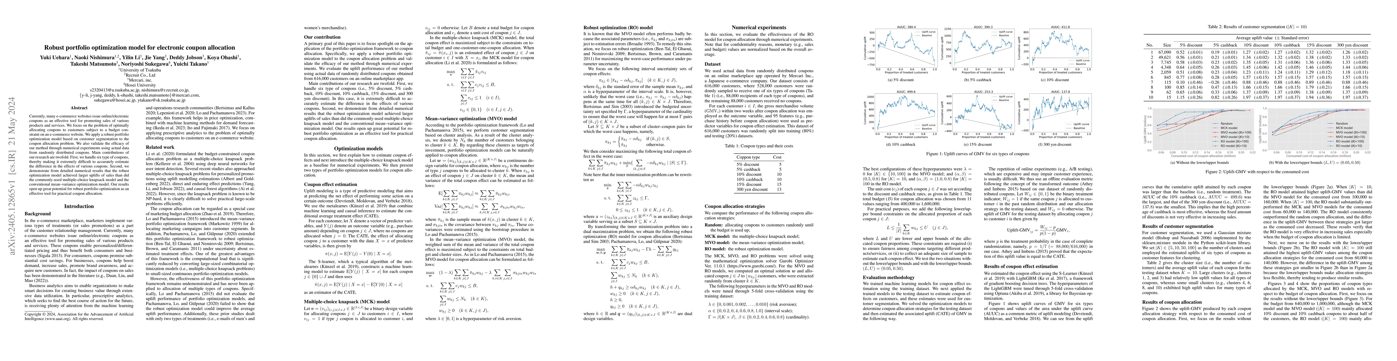 Thumbnail for Robust portfolio optimization model for electronic coupon allocation