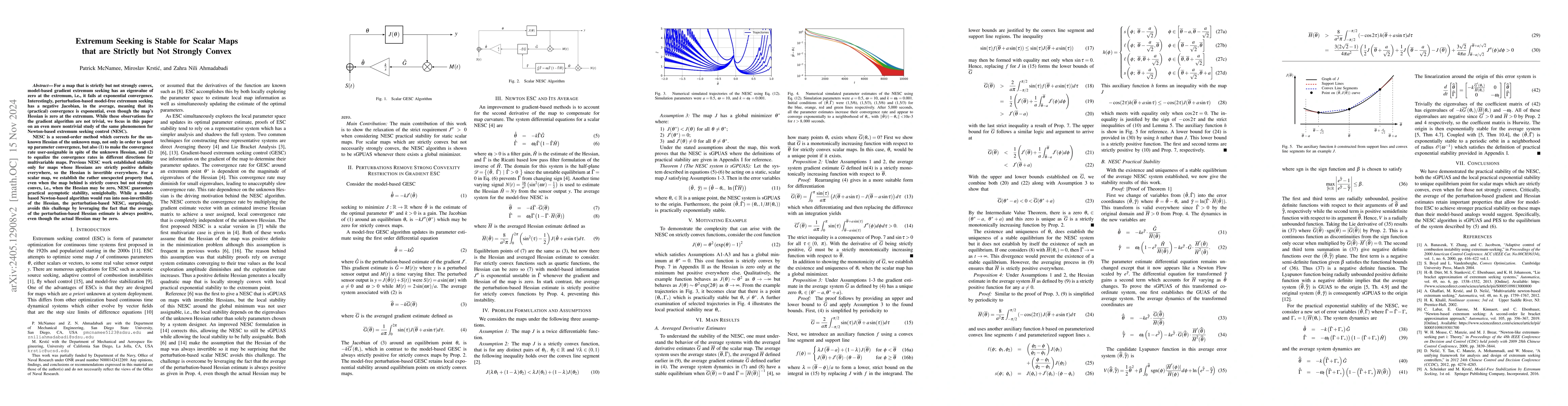 Thumbnail for Extremum Seeking is Stable for Scalar Maps that are Strictly but Not
  Strongly Convex