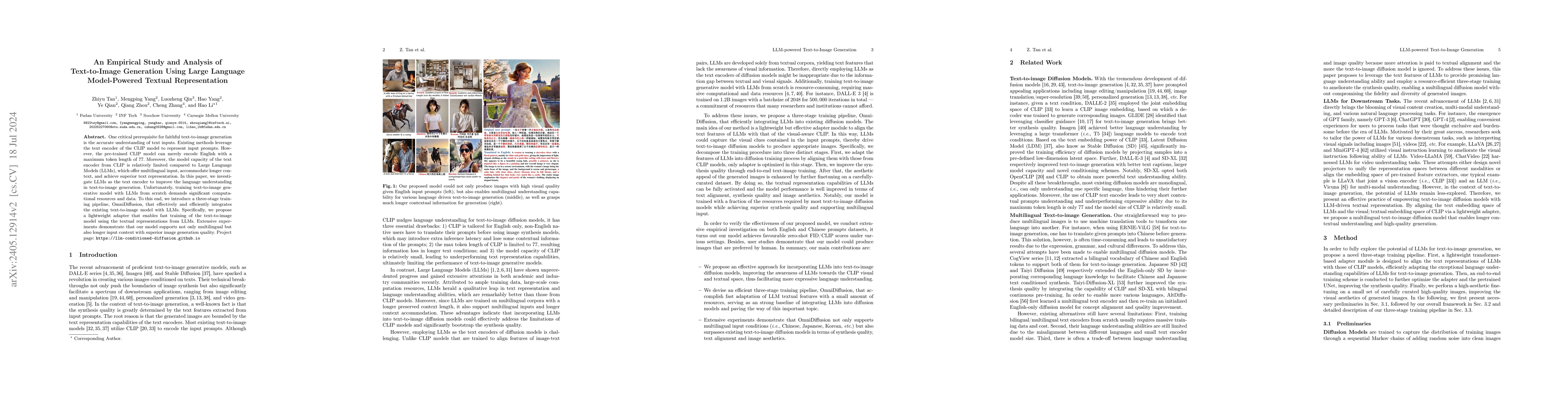 Thumbnail for An Empirical Study and Analysis of Text-to-Image Generation Using Large
  Language Model-Powered Textual Representation