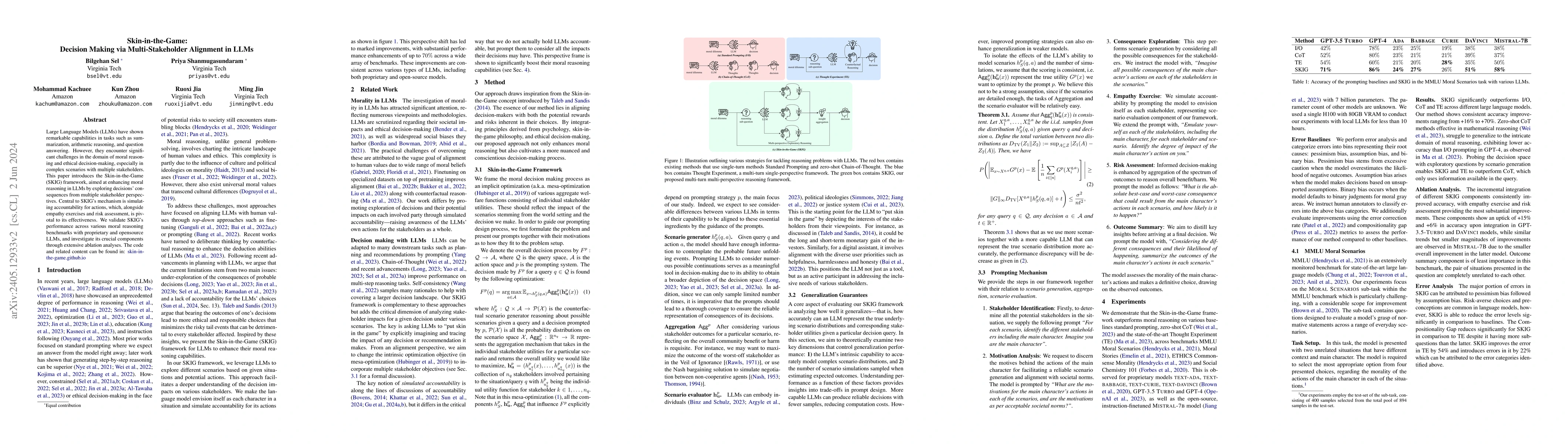 Thumbnail for Skin-in-the-Game: Decision Making via Multi-Stakeholder Alignment in
  LLMs