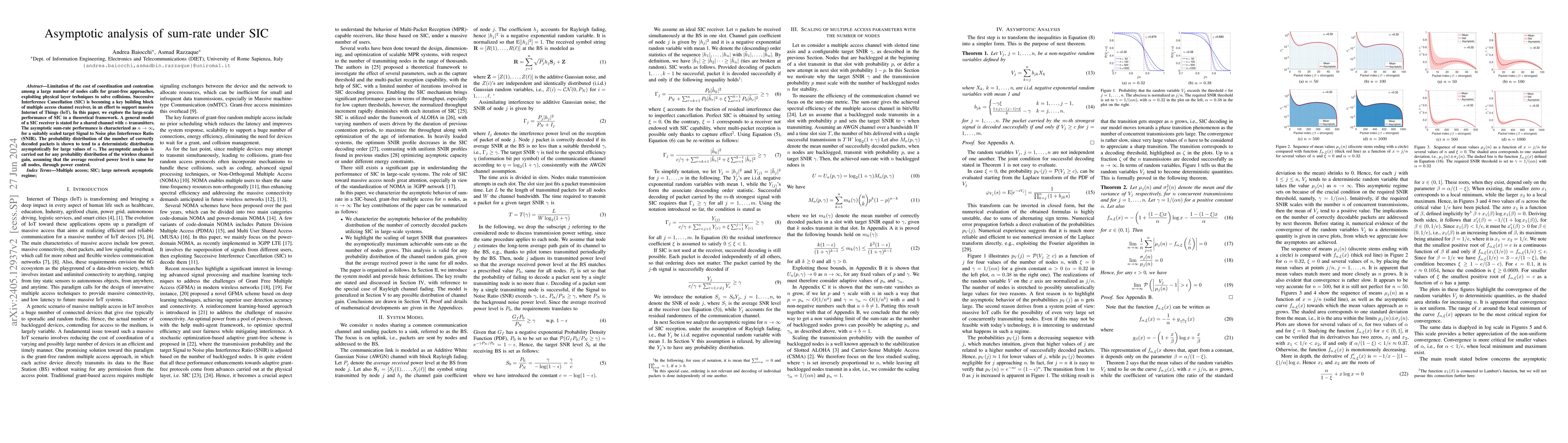 Thumbnail for Asymptotic analysis of sum-rate under SIC