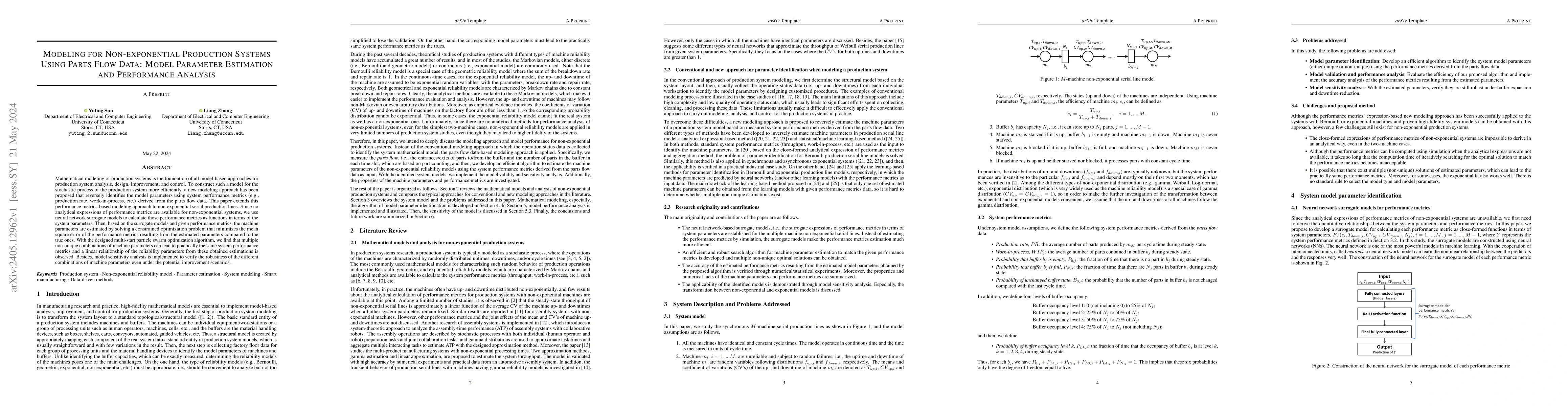 Thumbnail for Modeling for Non-exponential Production Systems Using Parts Flow Data:
  Model Parameter Estimation and Performance Analysis