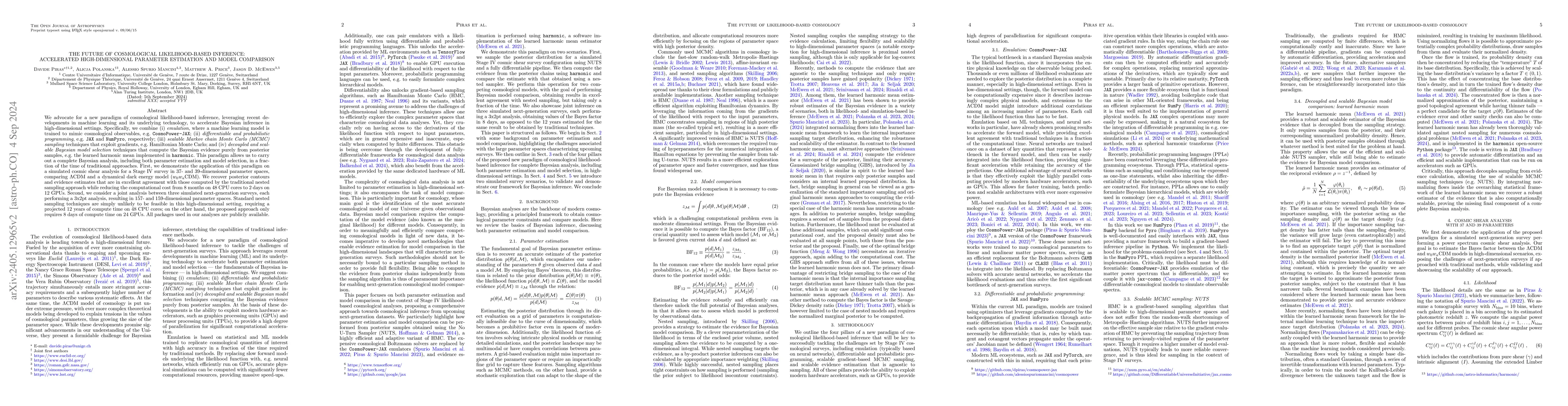 Thumbnail for The future of cosmological likelihood-based inference: accelerated
  high-dimensional parameter estimation and model comparison