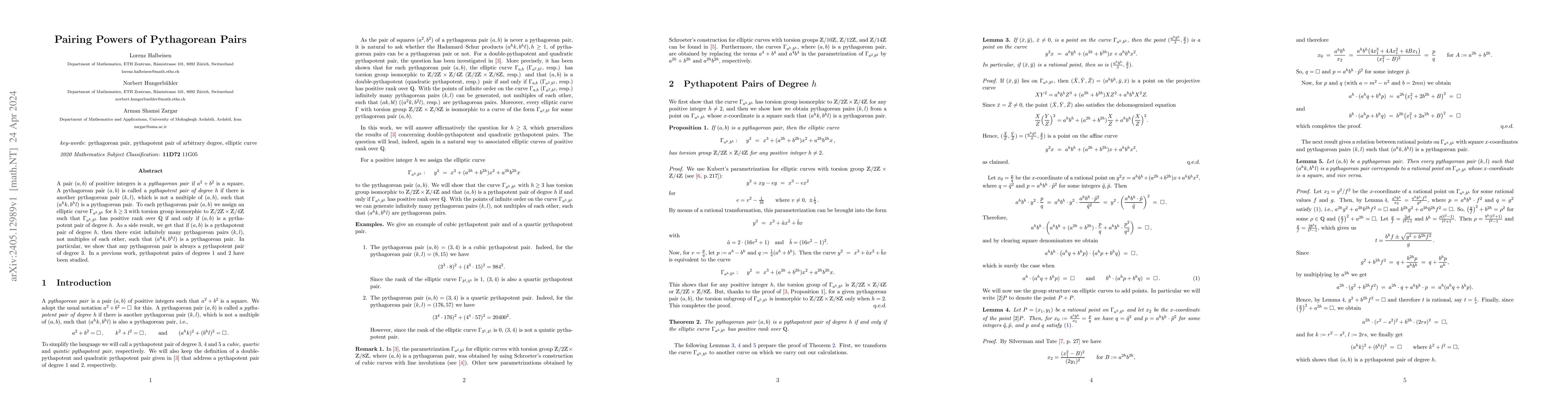 Thumbnail for Pairing Powers of Pythagorean Pairs