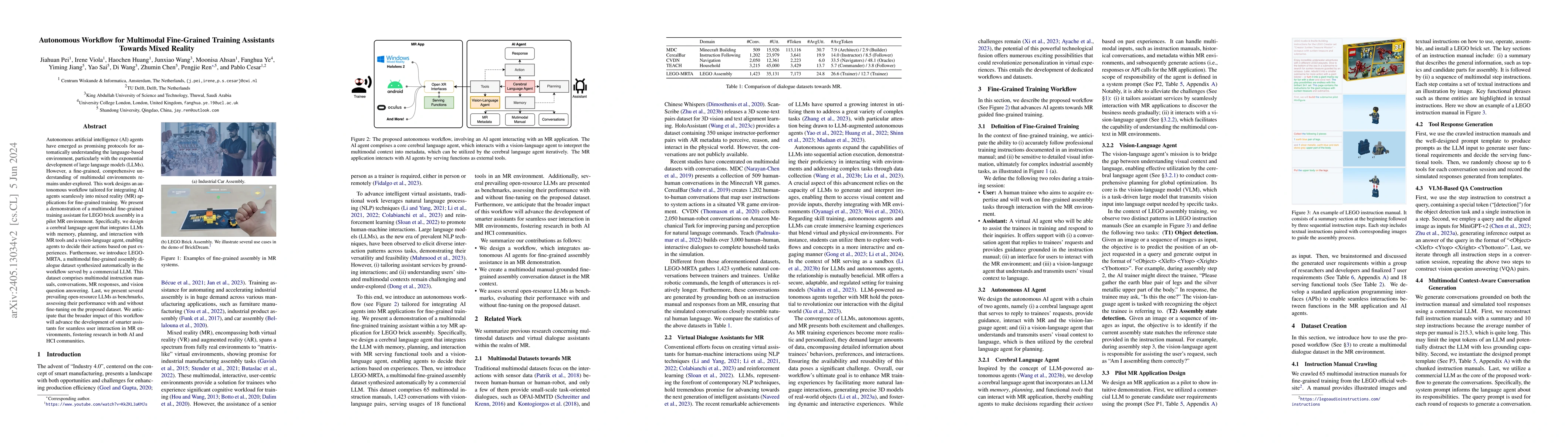 Thumbnail for Autonomous Workflow for Multimodal Fine-Grained Training Assistants
  Towards Mixed Reality