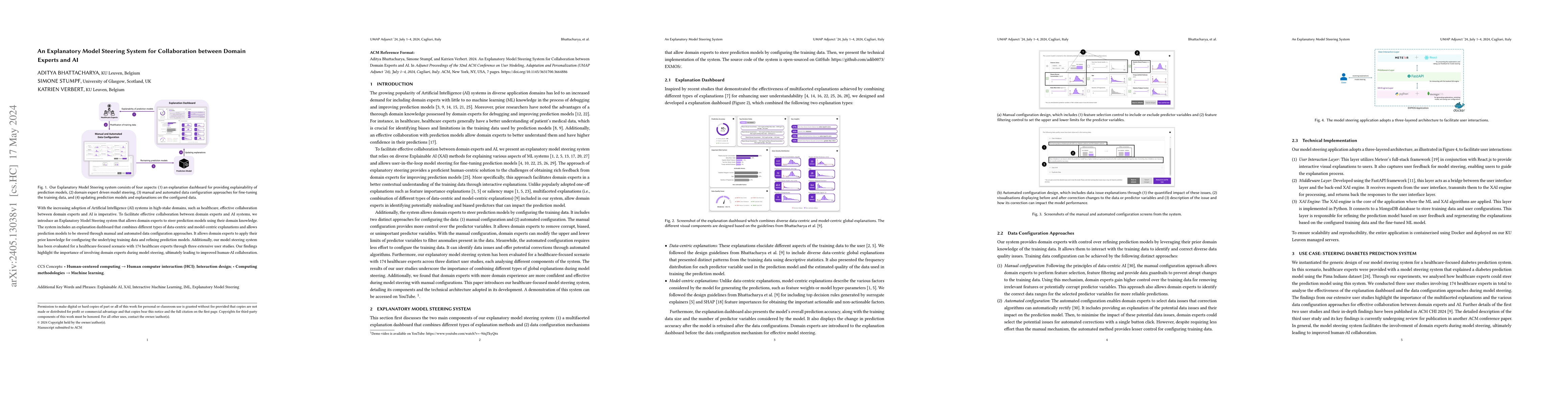 Thumbnail for An Explanatory Model Steering System for Collaboration between Domain
  Experts and AI