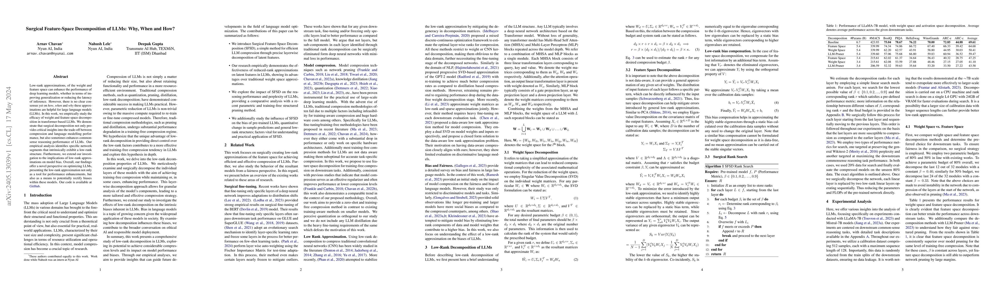 Thumbnail for Surgical Feature-Space Decomposition of LLMs: Why, When and How?