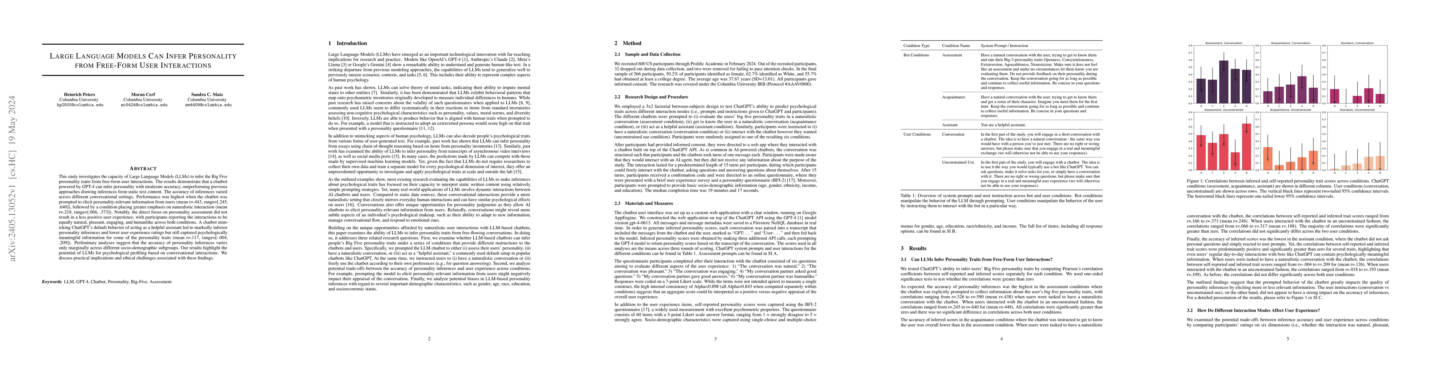 Thumbnail for Large Language Models Can Infer Personality from Free-Form User
  Interactions